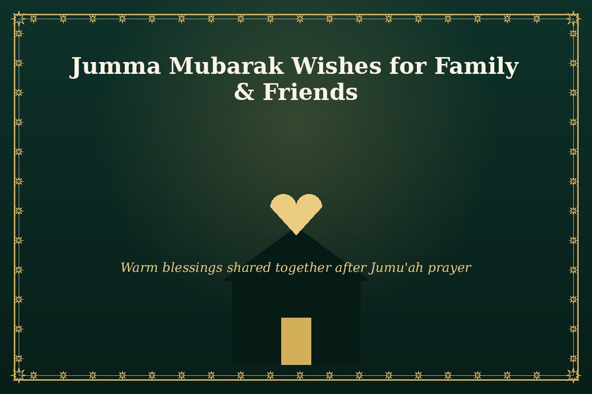 Jumma Mubarak wishes in English for family and friends after Jumu'ah prayer