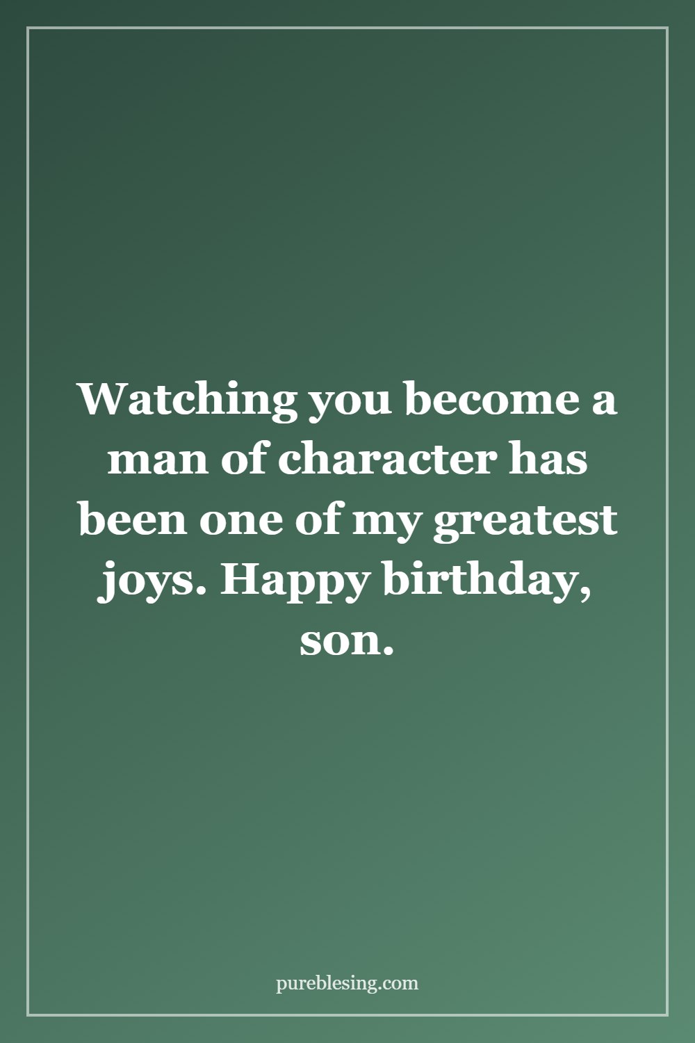 birthday blessing for son from dad on a shareable card