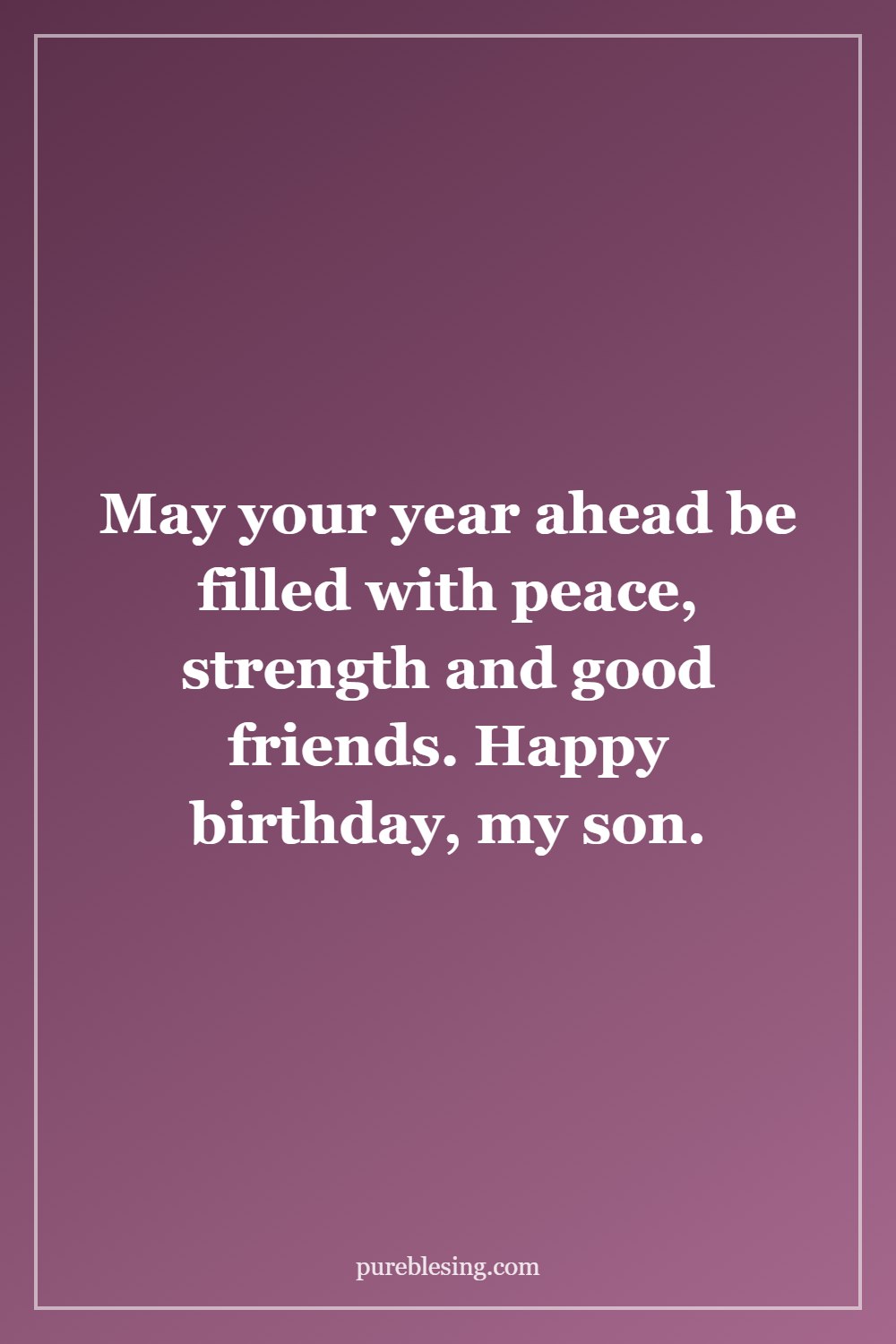 birthday blessing for son from mom on a card