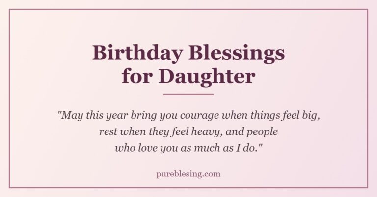 Handwritten style birthday blessings for daughter card with a short blessing from a parent