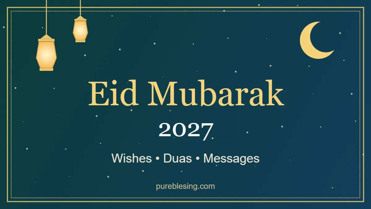 Eid Mubarak wishes 2027 greeting card