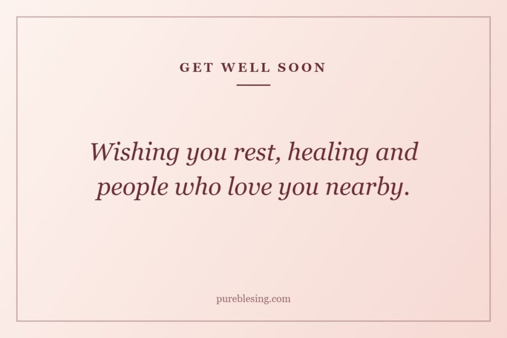 get well soon blessings and prayers written on a card