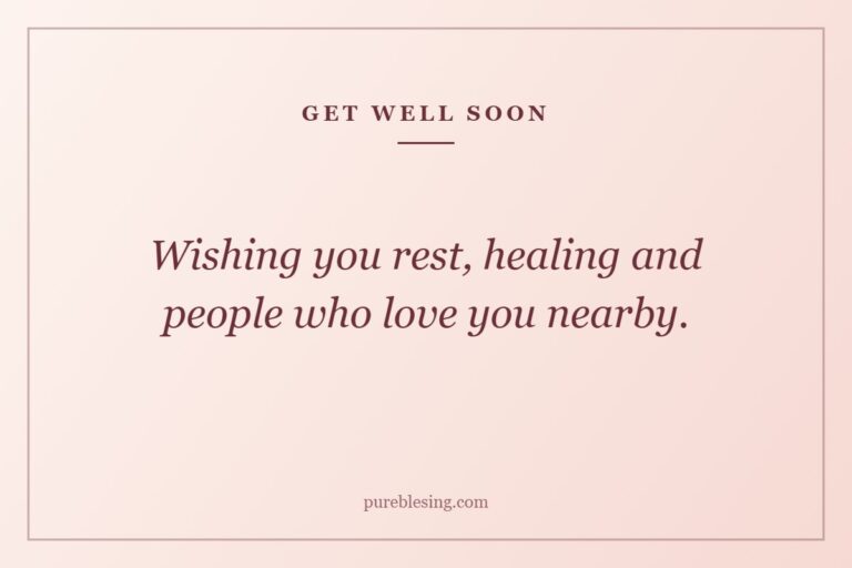get well soon blessings and prayers written on a card