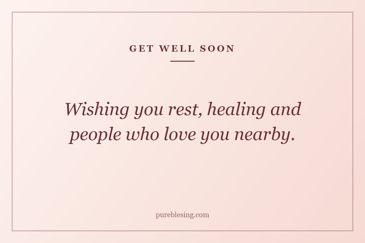 get well soon blessings and prayers written on a card
