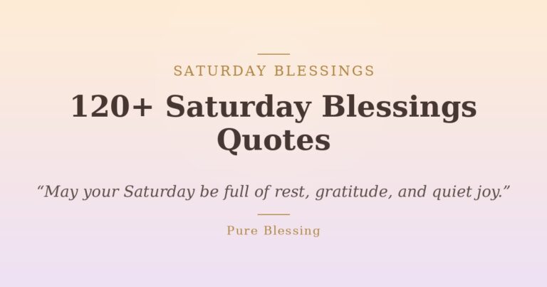 Saturday Blessings Quotes card with a short blessing for a joyful weekend