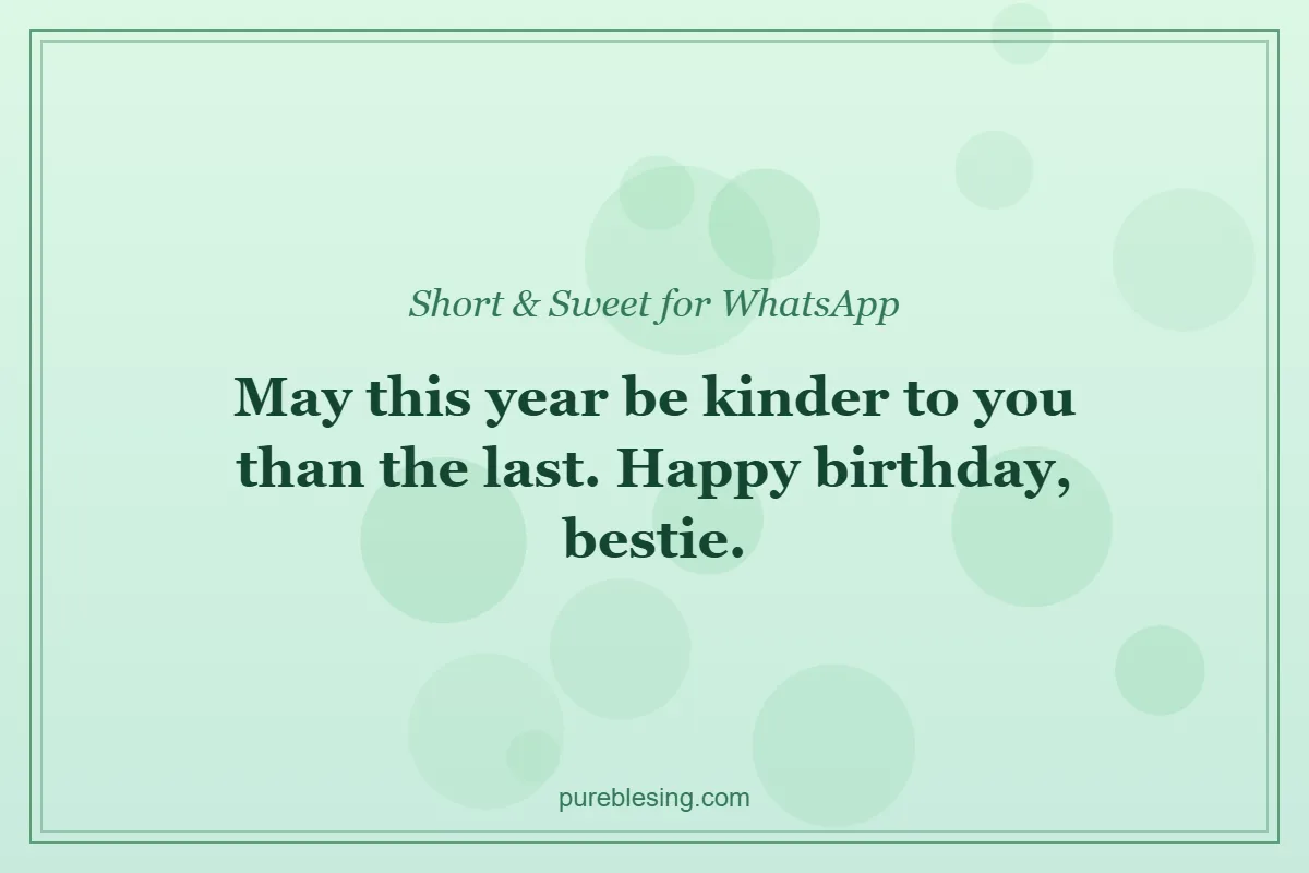short birthday blessing on WhatsApp