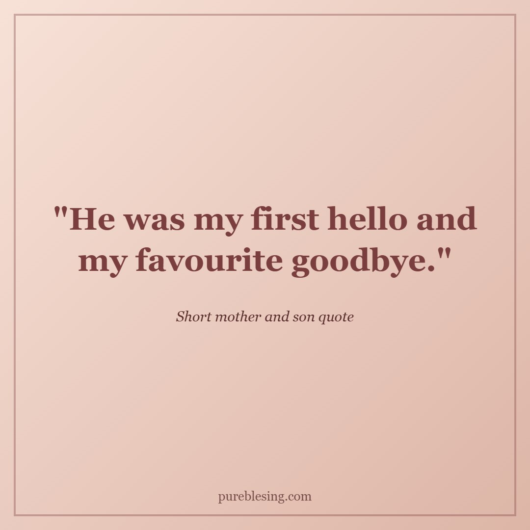 short mother and son quotes card