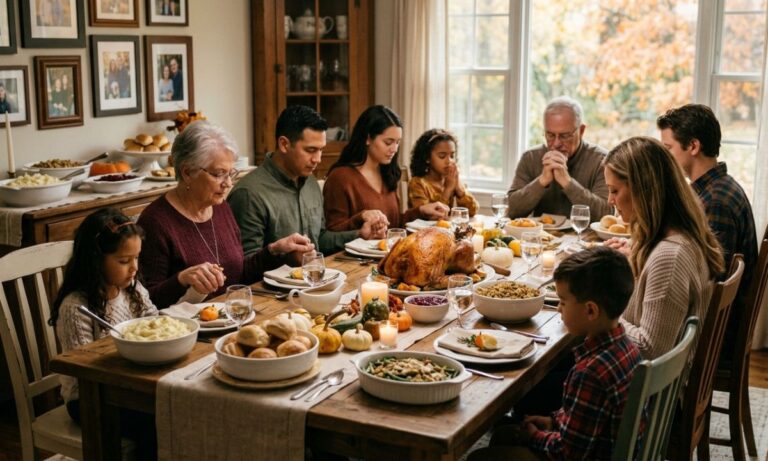 Thanksgiving prayers before meal