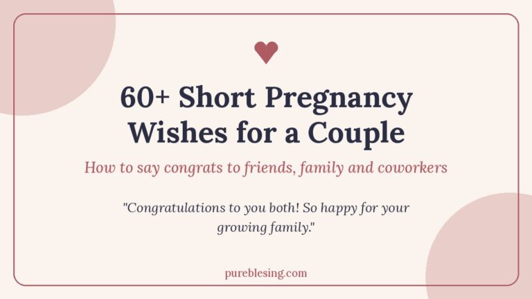 Short pregnancy wishes for a couple with a sample congratulations message