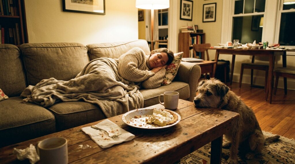 Funny Thanksgiving wishes for a post-dinner nap on the couch