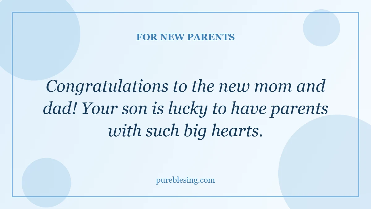 Wishes for new born baby boy for new parents
